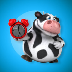 Naklejka premium Fun cow - 3D Illustration