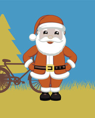 Old Santa Standing Portrait