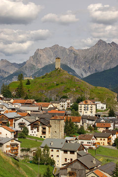 Ardez small Village in Engadine Switzerland