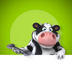 Fun cow - 3D Illustration