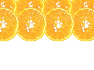 Sliced orange surface pattern image ; Orange Texture, striped with seed close up background with...