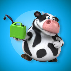 Fun cow - 3D Illustration