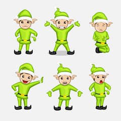 Different Poses and Expressions of Elf Character