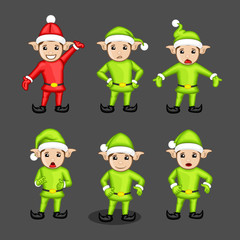 Various Elf Character Poses and Expressions