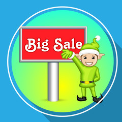 Elf Presenting Big Sale Billboard