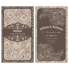 Wedding Invitation cards in an old-style