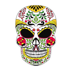 ornate skull style zentangl, doodle