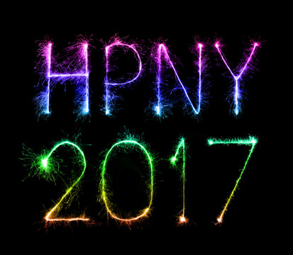 2017 Happy New Year firework sparklers