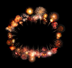 New Year firework sparklers, blank for text