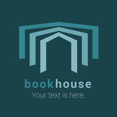 Bookstore, bookshop, library vector emblem, sign, symbol, logo