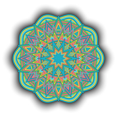 Mandala. Decorative Round Ornament Pattern. Vintage geometric elements.
