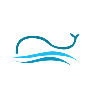 Whale. Concept fish logo
