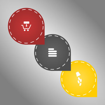 Simple Modern Online Shopping Inforgraphics With Icons.