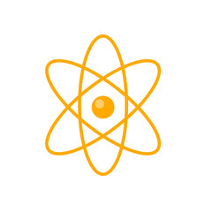 Atom Vector Illustration in Flat Style Design