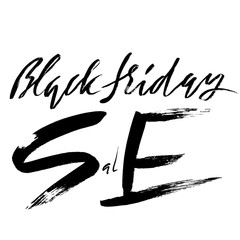 Black Friday Sale hand drawn grunge lettering. Calligraphy element for logo, banners, labels, badges, prints, posters, web. Vector illustration.