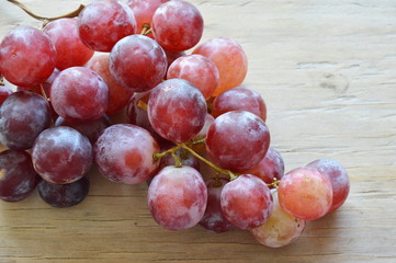 grape on wooden board
