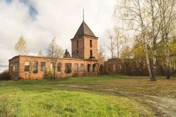 Old destroyed building in Mstyore,Russia