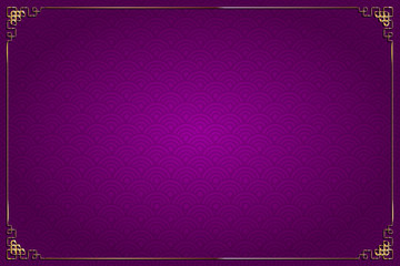 purple chinese background and gold decoration