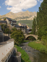 Sallent de Gallego Pyrenees stone village Huesca Aragon Spain