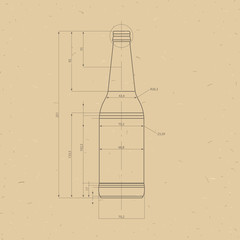 Print Of Beer Bottle.
