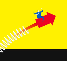 Driving and make an arrow upward.