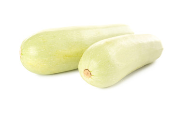 Fresh zucchini isolated on a white background