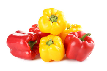 Fresh peppers isolated on a white