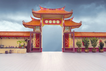 chinese buddhist temple gate