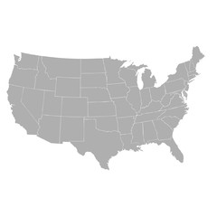 Fototapeta na wymiar United States vector map