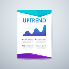 Stock uptrend infographic. vector illustration