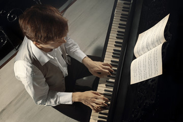 Man playing piano