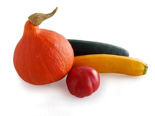 gourd vegetables and red tomato