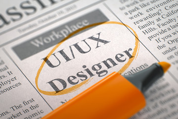 Now Hiring UIUX Designer. 3D.
