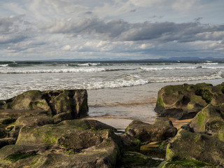 Atlantic Ocean, waves hitting the shore of Ireland.
