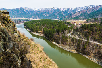 Fototapeta na wymiar Katun' river overview, Altai, Russia 