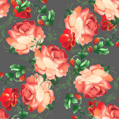 Seamless pattern in russian traditional style.
