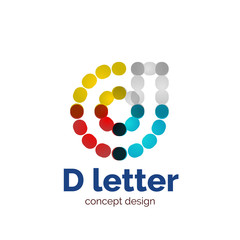 Vector modern minimalistic dotted letter concept logo