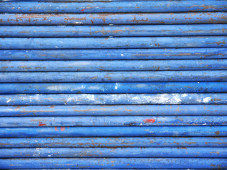 Rusty rebar steel used in construction background texture