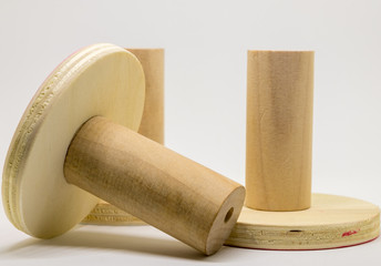 wooden for decorate House on white background.