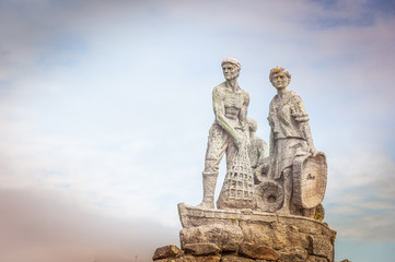 Fototapeta na wymiar fishermans monument, Ogrove, Spain