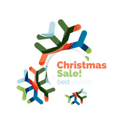 Fototapeta premium Christmas geometric abstract sale promo banner