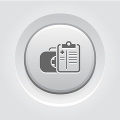 Medical Services Icon. Grey Button Design.