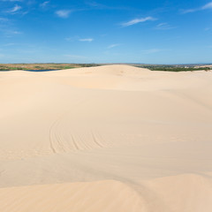white sand dune desert in Mui Ne, Vietnam