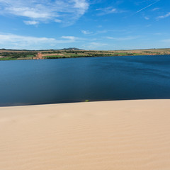 white sand dune desert in Mui Ne, Vietnam