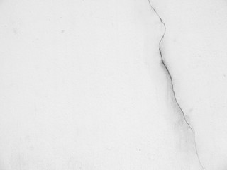 crack on white cement plaster wall texture background