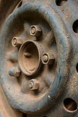 old metal alloy wheel car vehicle