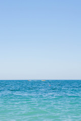 Fototapeta na wymiar View of black sea in summer in clear weather