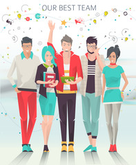 Business concept of teamwork