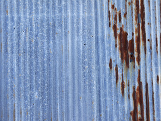 Old damage rusty zinc plat wall