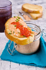 Mousse salmon and shrimp